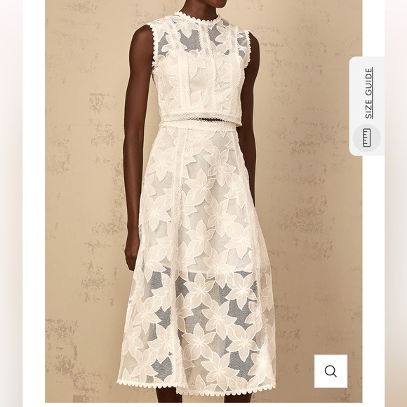 Miss Rosier Mailys Floral Embroidered Top & Skirt SET in white - Picture 1 of 4